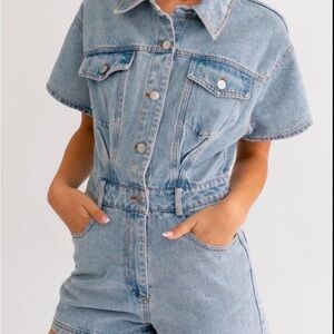 Denim Romper
